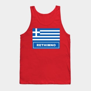 Rethimno City with Greek Flag Tank Top